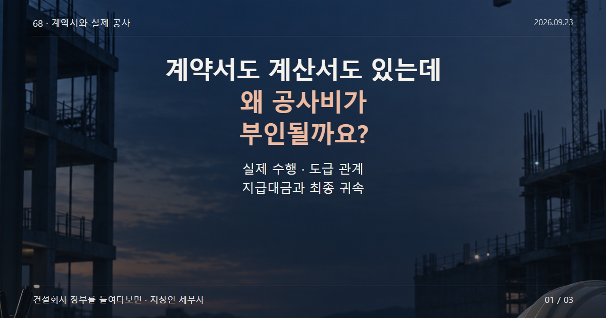 계약서도 계산서도 있는데 왜 공사비가 부인될까요?